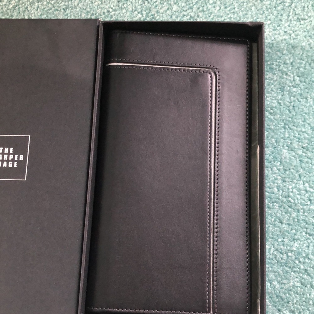 Sharper Image Leather Travel Portfolio Gem